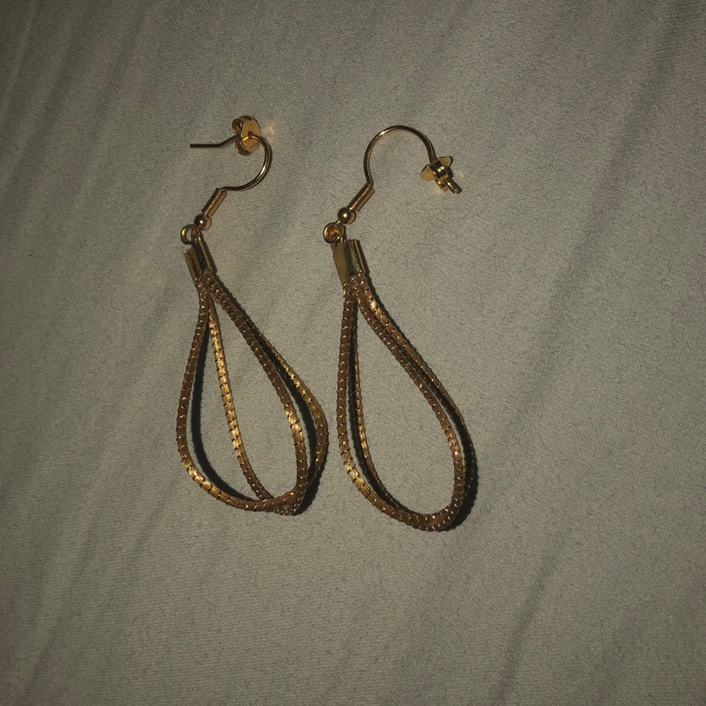 Handmade gold earrings